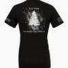 Appeal to Heaven flag design featuring a bold White Pine Tree over a distressed American flag background on black t-shirt. Historic patriotic graphic with strong revolutionary symbolism.