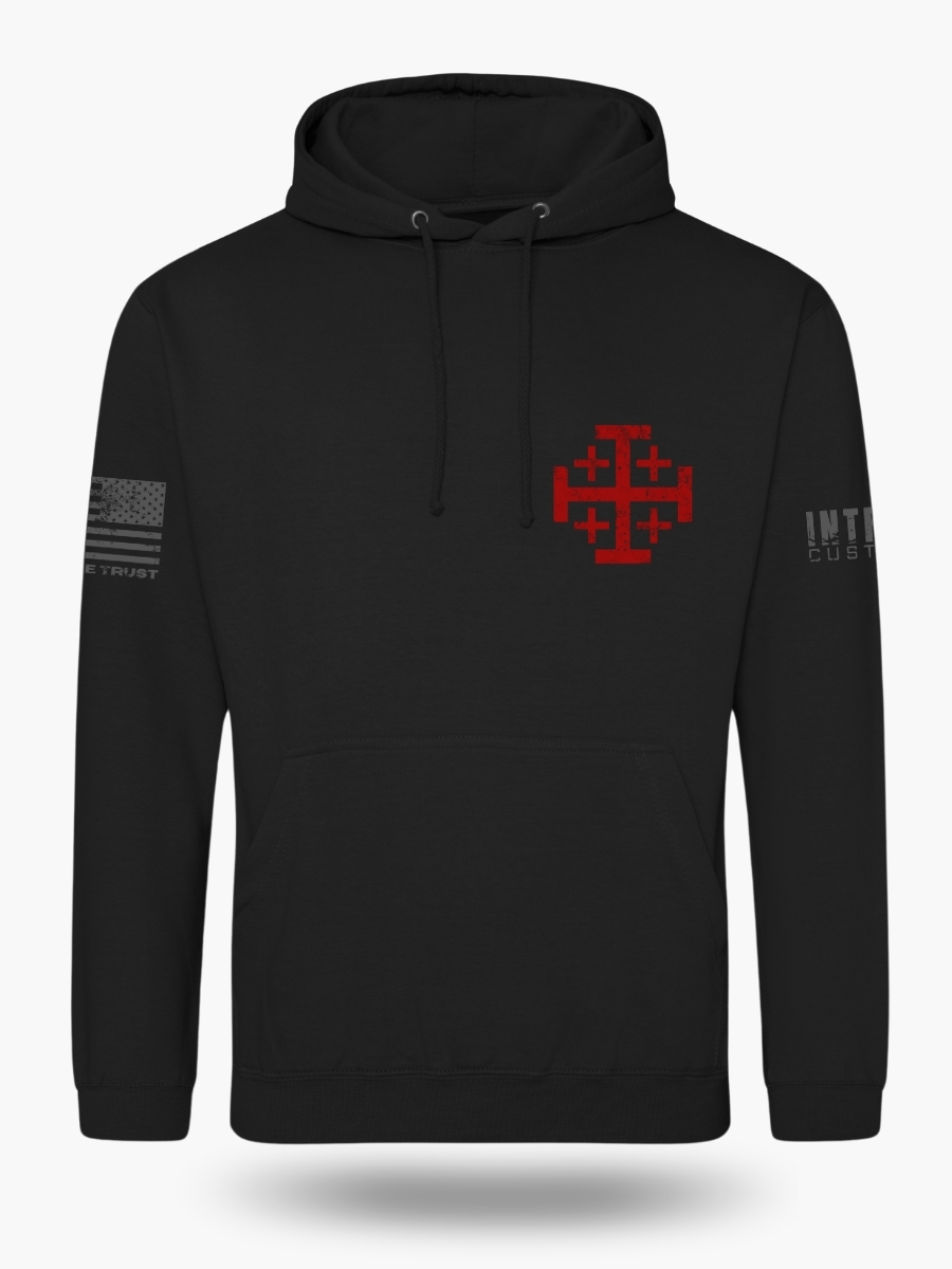 In God We Trust patriotic Christian hoodie front view
