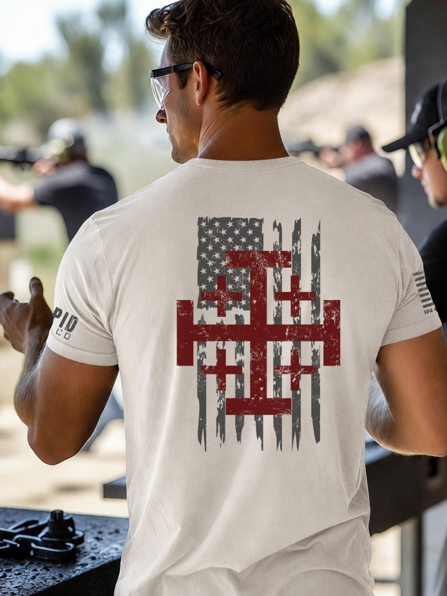 In God We Trust patriotic Christian t-shirt back view
