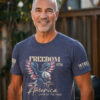 Freedom Eagle patriotic t-shirt with American flag eagle and 1776 design