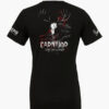 Black t-shirt with a bold deer skull graphic and the words &acirc;Carnivore &acirc; I Eat the Losers.&acirc; Rugged hunting apparel designed for outdoorsmen and hunters.