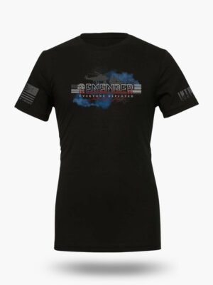Remember Everyone Deployed RED T-Shirt – Military Support with Helicopter & Soldier Silhouette