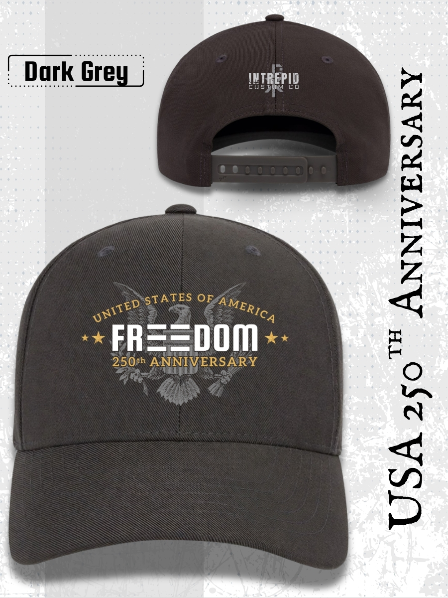 250th Anniversary Freedom Hat &acirc; 1776 Declaration Eagle Design | Color Dark Grey