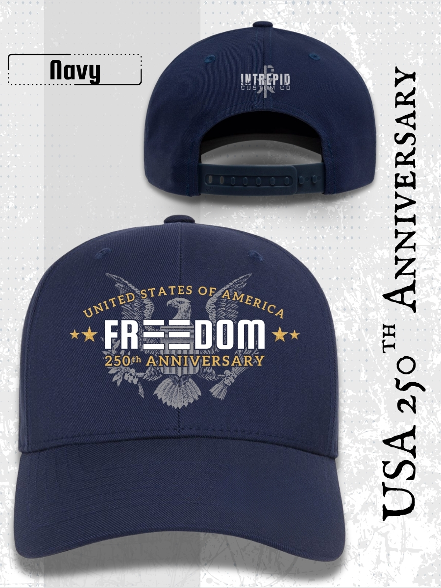 250th Anniversary Freedom Hat &acirc; 1776 Declaration Eagle Design | Color Navy