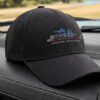 Remember Everyone Deployed RED Hat &acirc; Military Support Trucker Hat with Helicopter & Soldier Silhouette