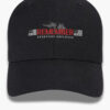 Remember Everyone Deployed RED Hat &acirc; Military Support Baseball Cap with Helicopter & Soldier Silhouette. Front View