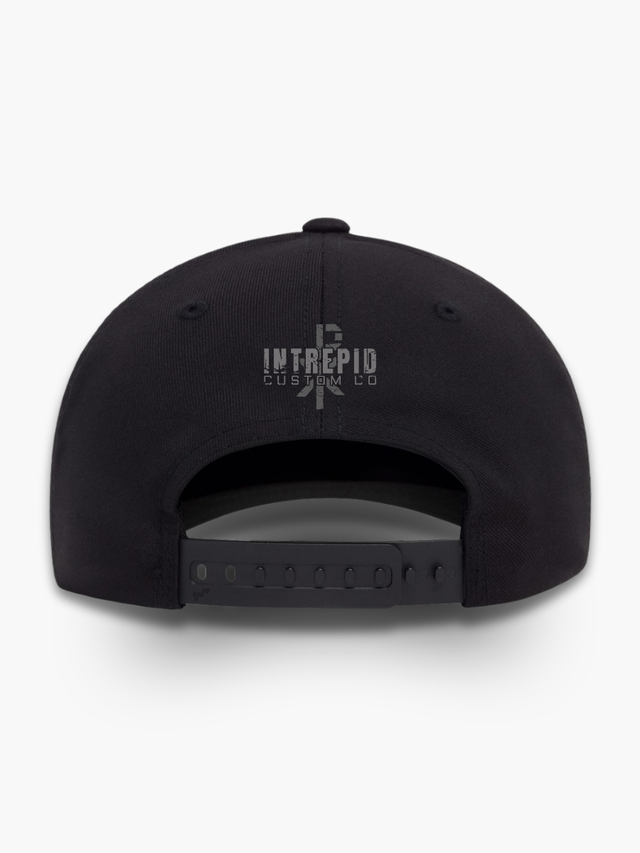 Remember Everyone Deployed RED Hat &acirc; Military Support Baseball Cap with Helicopter & Soldier Silhouette. Back View