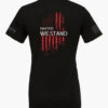 Remember Everyone Deployed RED T-Shirt &acirc; Military Support with American flag and United We Stand text. Back view.
