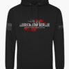Remember Everyone Deployed RED Hoodie &acirc; Military Support with Helicopter & Soldier Silhouette. Front view.