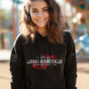 Remember Everyone Deployed RED Hoodie&acirc; Military Support with Helicopter & Soldier Silhouette
