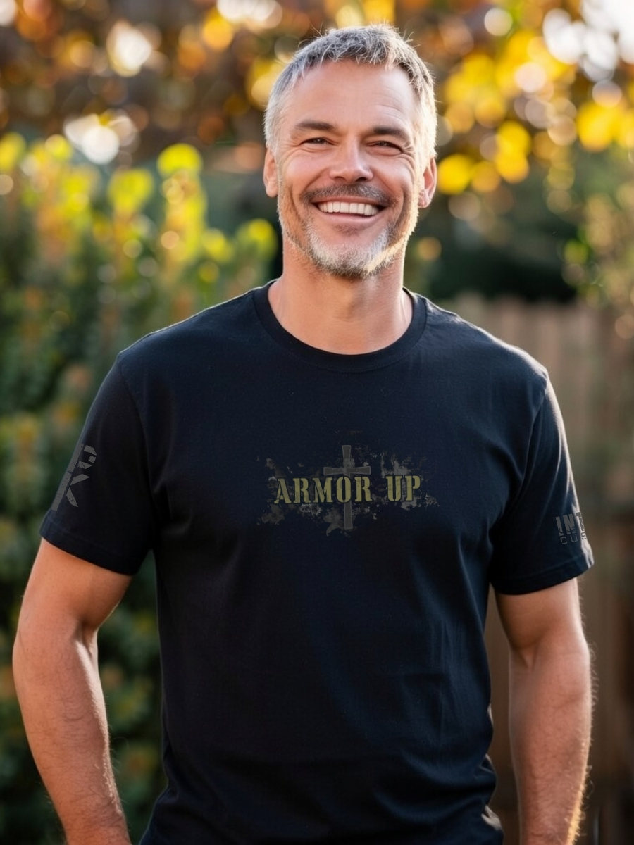 Active War Zone t-shirt &acirc; Dress Like You Believe It Christian Military Shirt Ephesians 6:11 Armor of God