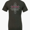 Elegant women&acirc;s Christian t-shirt features a beautiful ornate cross with 'We Are His Workmanship' in pink script and the full Ephesians 2:10 verse. Front design reads 'God Made With Purpose'. A graceful daily reminder of your identity in Christ. Color Dark Heather Grey.