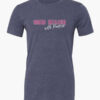 Elegant women&acirc;s Christian t-shirt features a beautiful ornate cross with 'We Are His Workmanship' in pink script and the full Ephesians 2:10 verse. Front design reads 'God Made With Purpose'. A graceful daily reminder of your identity in Christ. Color Heather Navy.