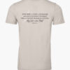 Fear Not Psalm 91 Bible verse Christian t-shirt &acirc; inspirational back design. Color heather cool grey.