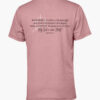 Fear Not Psalm 91 Bible verse Christian t-shirt &acirc; inspirational back design. Color heather cool grey.