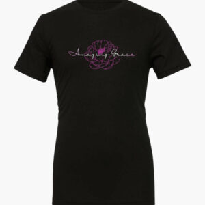 Amazing Grace Christian t-shirt with elegant floral script design on black
