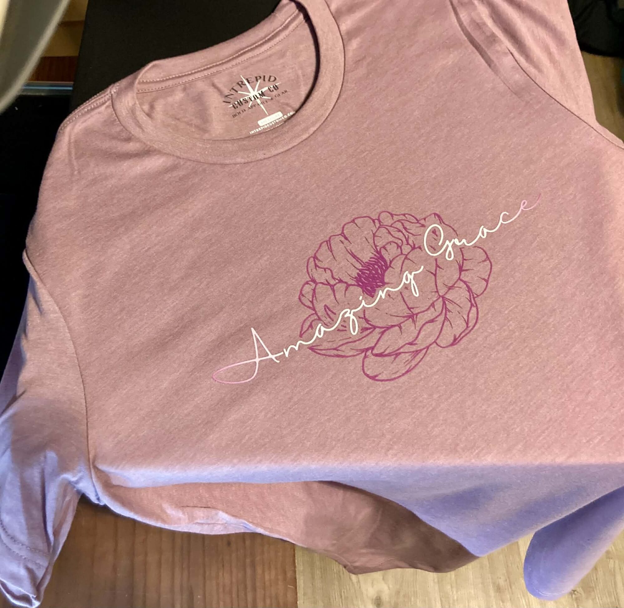 Amazing Grace floral Christian t-shirt for women &acirc; grace-inspired faith apparel