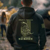 Don't Tread On Their Sacrifice Gadsden flag hoodie, military honor design with American flag and snake